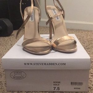 Steve Madden Gold Heels worn once
